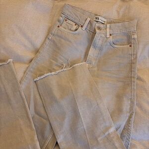 Light cream zara wide jeans